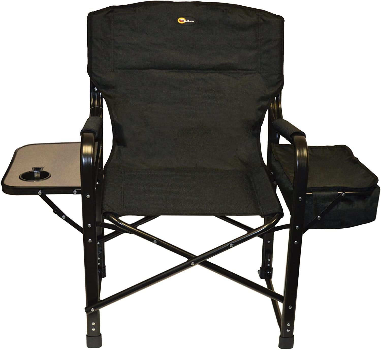 El Capitan Faulkner 49580 Folding Director Chair with Tray and Cooler Bag, Black (2)