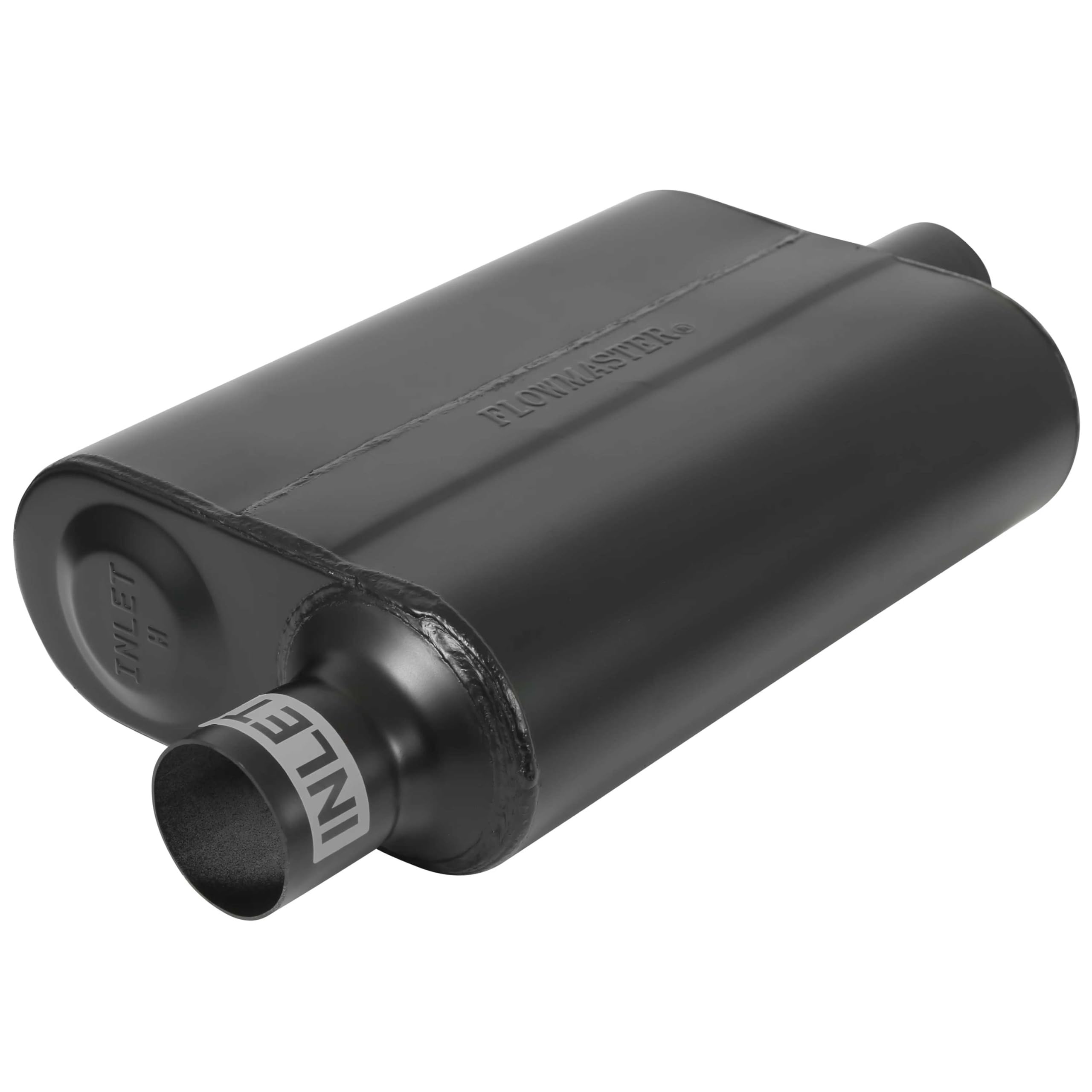 Flowmaster Super 44 Muffler Series – 2.25” - Offset In/Center Out – Aggressive Sound – 16 Gauge Aluminized Steel – For Classic & Late Muscle Cars, Street Rods, Trucks, SUVs (942446)