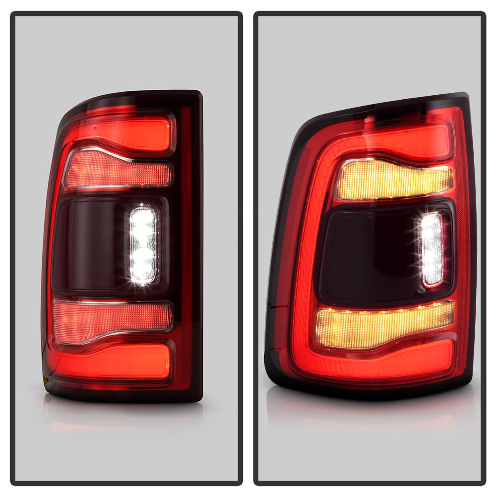 Dodge Ram 2500 Spyder (POE) 19-24 w/Blind Spot Detection Ready (No Module) Red Bezel LED Tail Light - OE Left