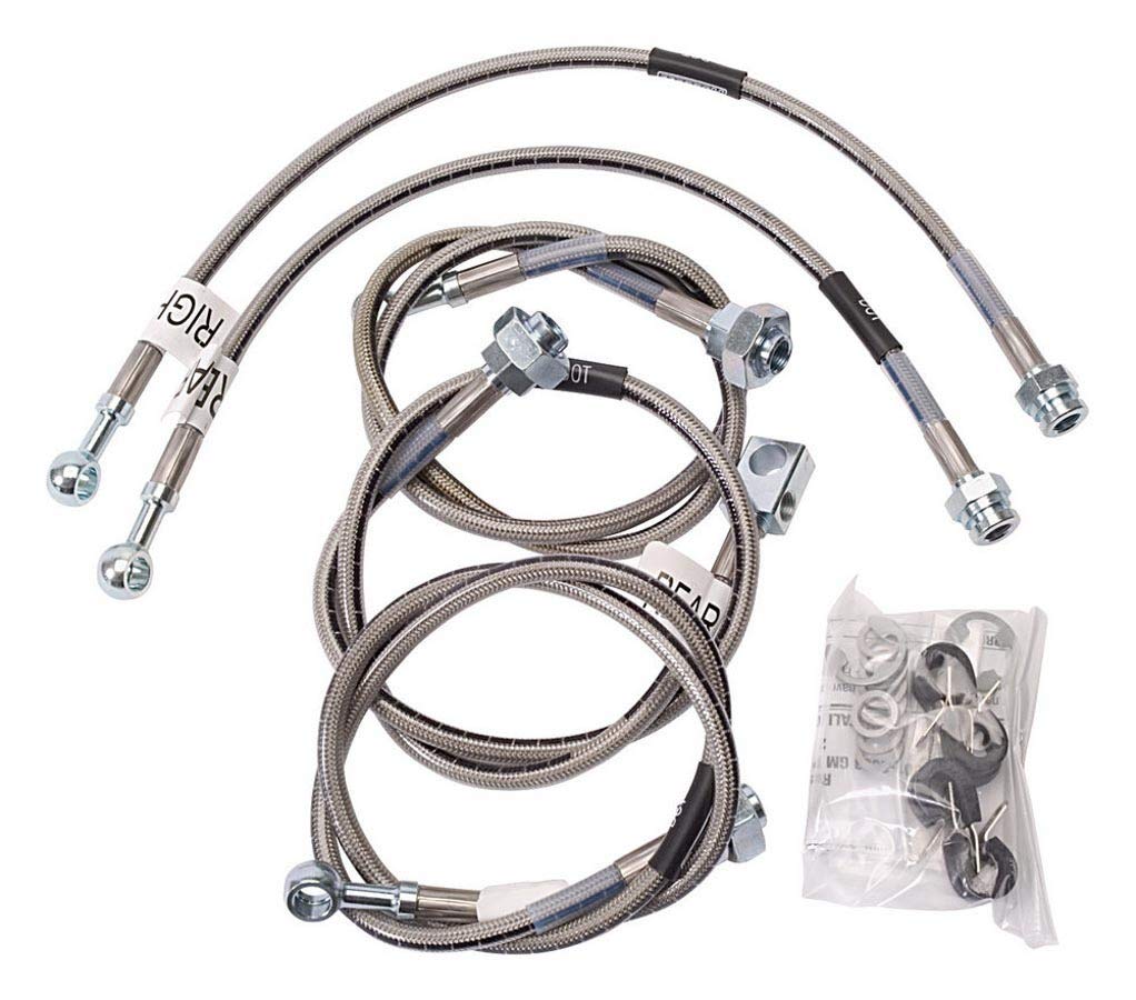 Edelbrock Russell 695770 Brake Line Kit (S/S 01-06 GM HD Trucks), Stainless Steel Russell