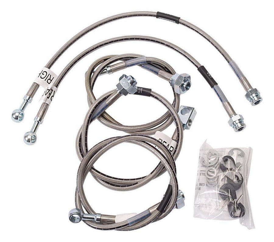 Edelbrock Russell 695770 Brake Line Kit (S/S 01-06 GM HD Trucks), Stainless Steel Russell