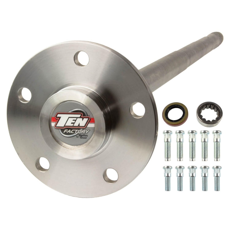 MG29111 TEN Factory Bolt Pattern Spline Drive Axle Shaft Assembly for Chrysler 9.25 Rear, 31-Spline, 34" Length, 5x5 Fits Dodge Ram 1500, Chrysler 9.25" Differential, Includes Bearings, Seals & Studs