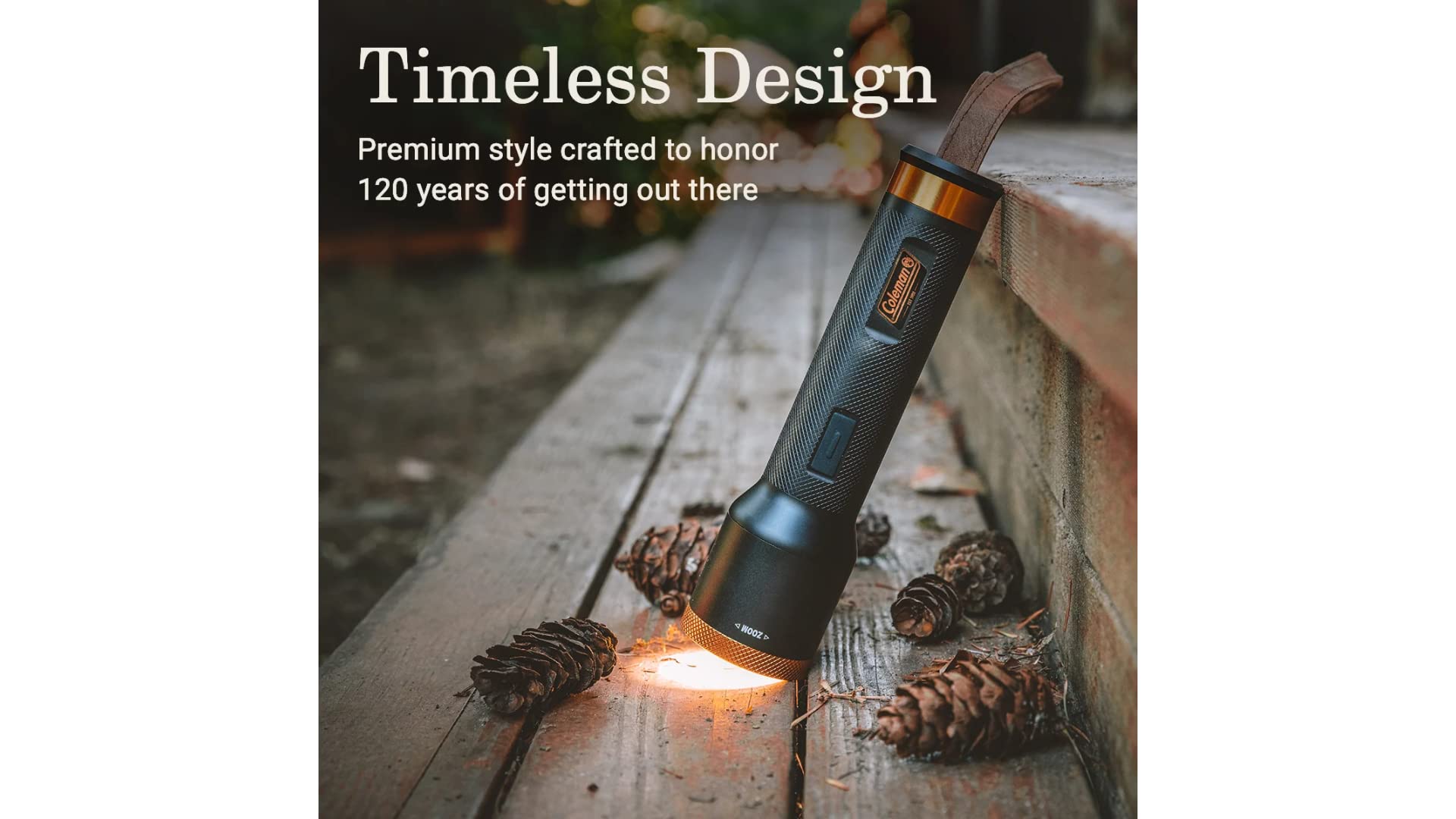 Coleman 1900 Collection Premium LED Flashlight 200/700 Lumens, Impact-Resistant & Water-Resistant Lightweight for Camping, Power Outage, & Emergencies, Batteries Included