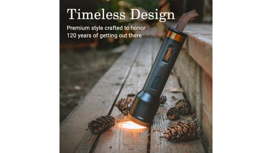 Coleman 1900 Collection Premium LED Flashlight 200/700 Lumens, Impact-Resistant & Water-Resistant Lightweight for Camping, Power Outage, & Emergencies, Batteries Included