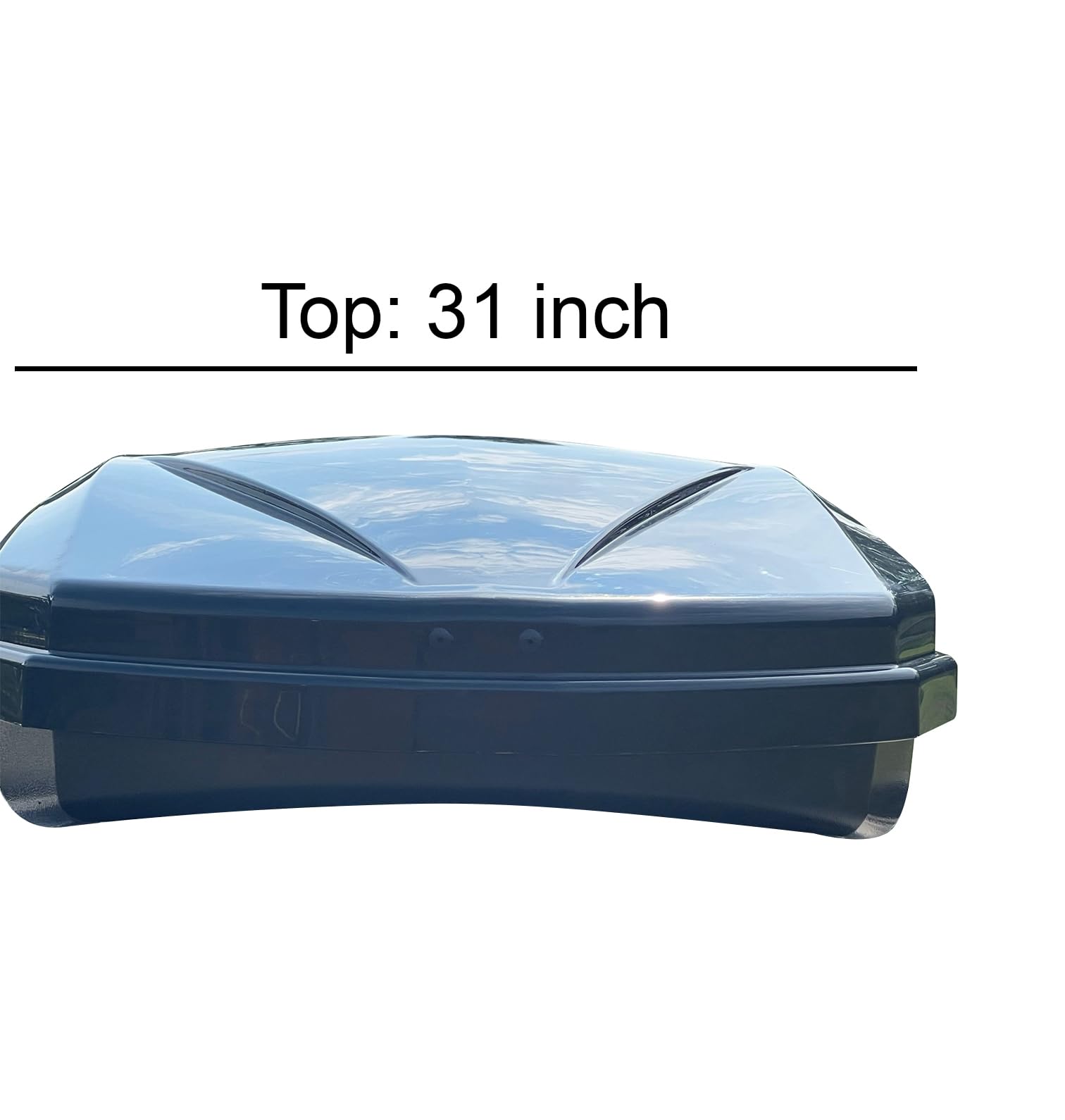 Rooftop Cargo Carrier Black Horse ABS + PMMA Hard Shell, 12 Cubic Feet Waterproof Car Roof Cargo Carrier Box w/Dual Side Opening, Security Key, 165lbs Capacity, for 29" to 80" Wide Crossbar Rack