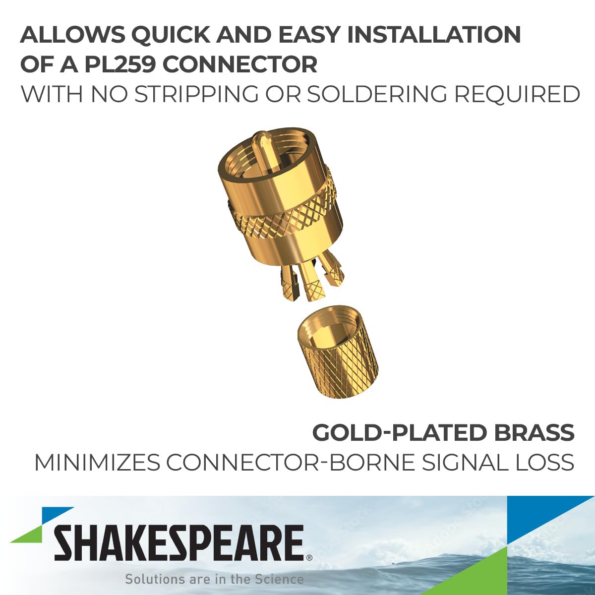 PL259CPB-G Shakespeare Centerpin Gold