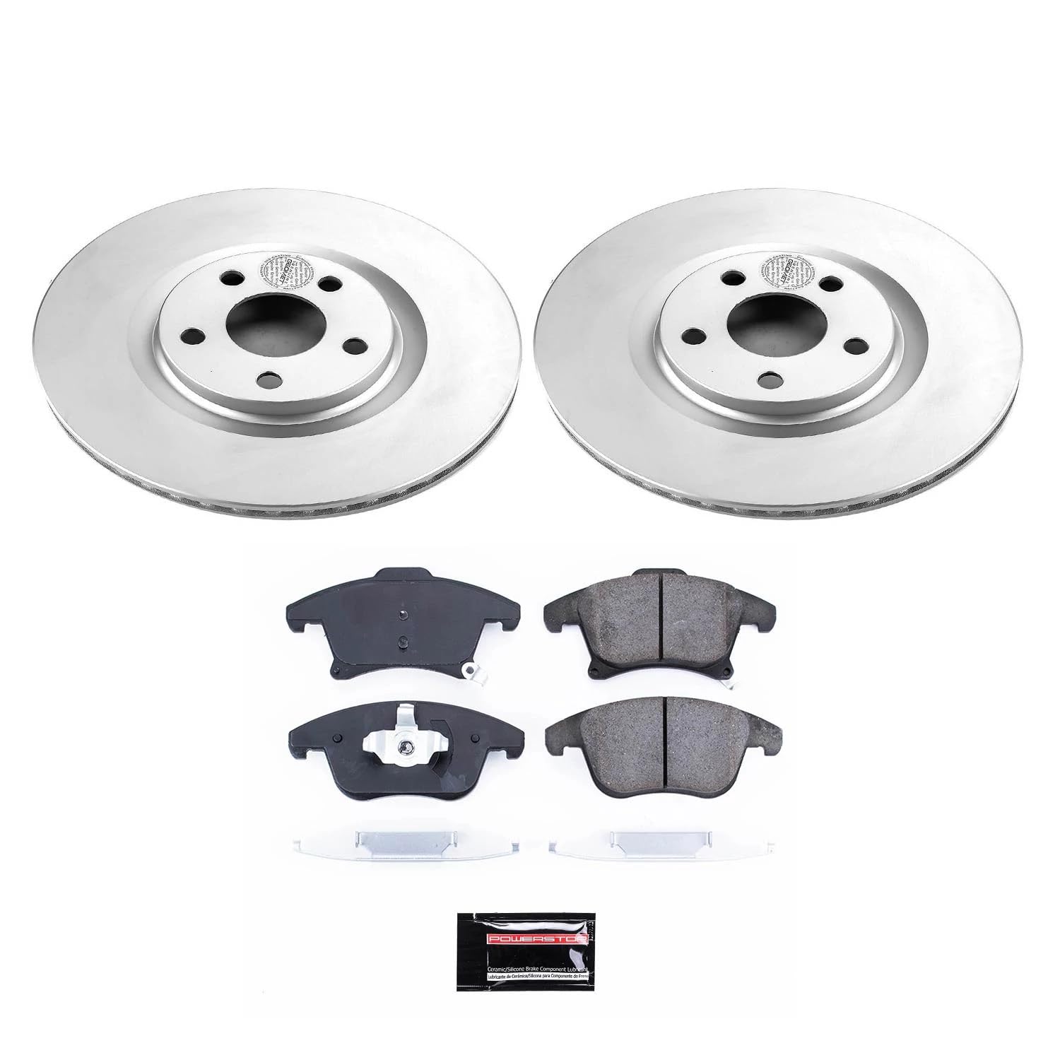 Power Stop Z17 Front Coated Rotor Kit-Coated Brake Pads, Ceramic Brake Rotors