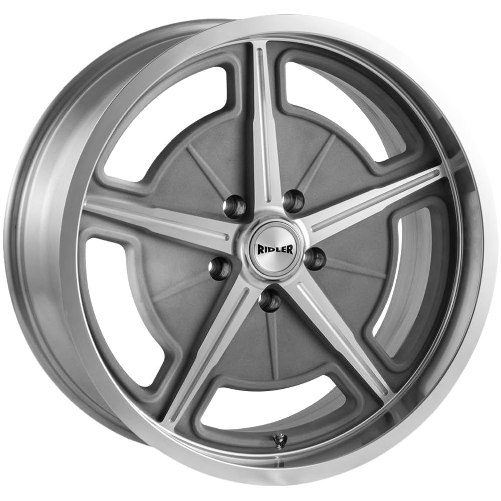 605 Ridler Custom Wheels MACHINED Spokes W/DEEP Lip Wheel with Alloy Steel (18 x 8. inches /5 x 83 mm, 0 mm Offset)