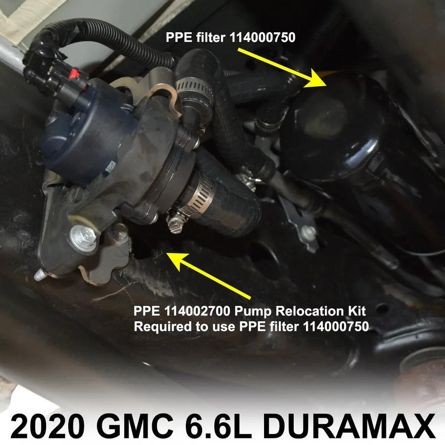 PPE - Pacific Performance Engineering Fuel Coolant Pump Relocation Kit 114002700 Compatible with 2020+ GM 6.6L Duramax L5P