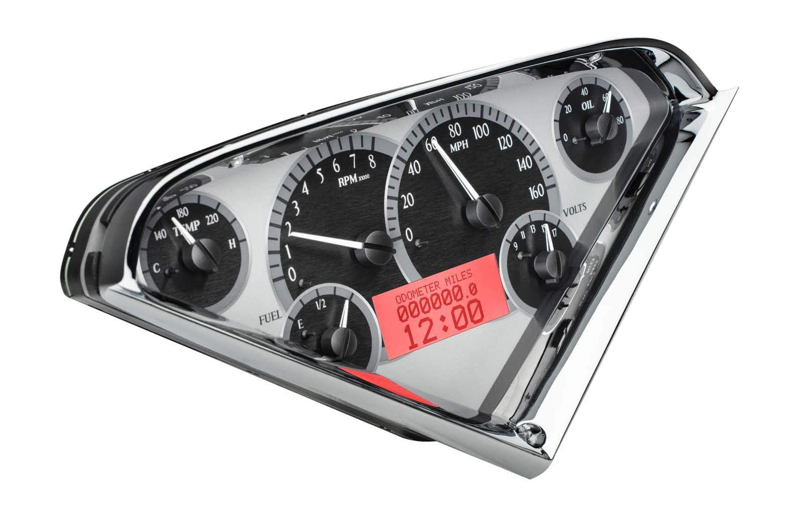 Silver Face 55-59 Chevy Truck VHX System - Red Display