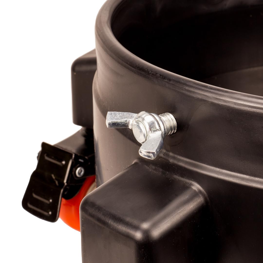 Rolling Maxshine Bucket Dolly (Black) | Heavy-Duty Polypropylene with 4 Swivel Wheels, 2 Shelves & 6 Compartments | Secure Fit, Spill-Free Design for Car Wash & Auto Detailing Organization