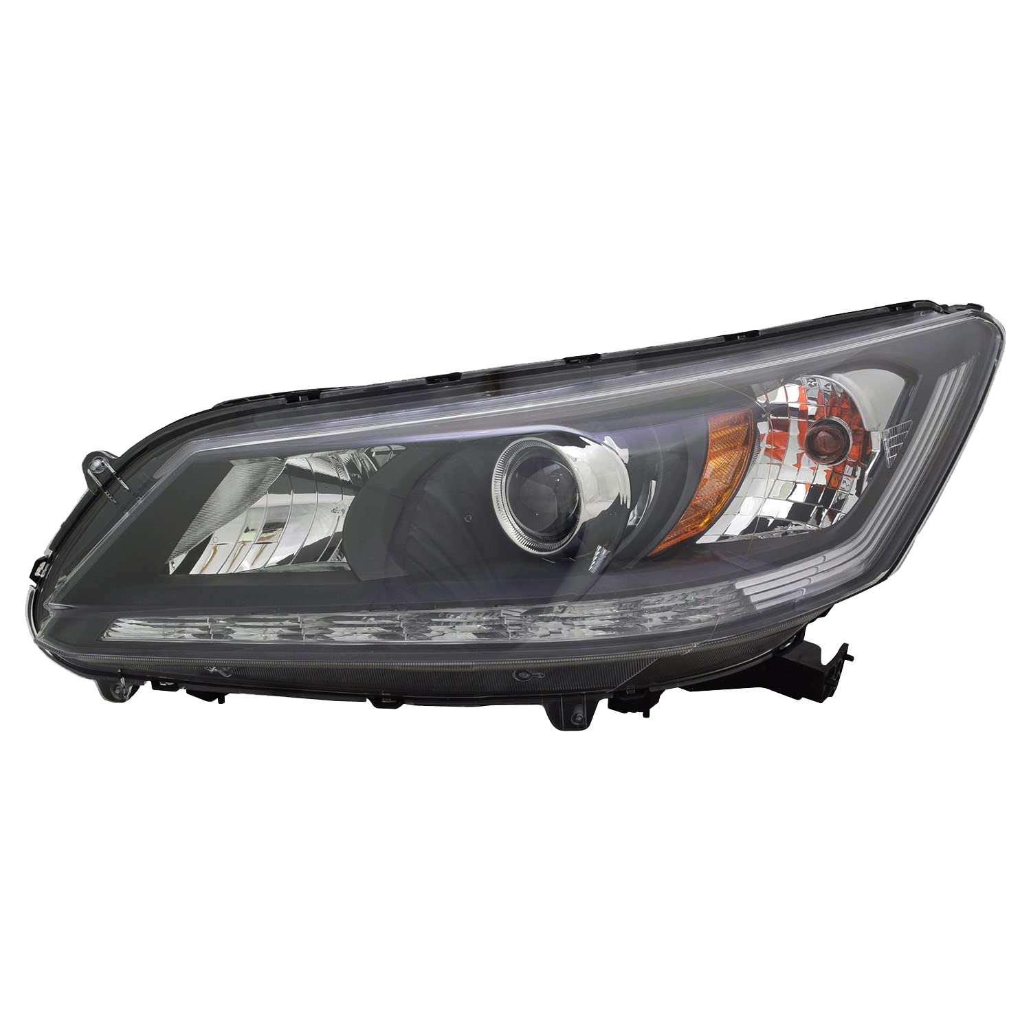 Left TYC Headlight Assembly Compatible with 2013-2015 Honda Accord