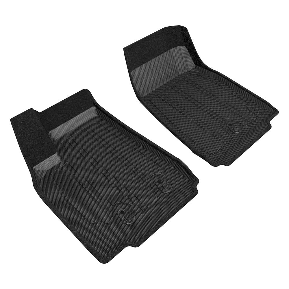 16-21 Tesla Model X 3D MAXpider Elegant Hybrid 1st Row Floormat - Black (SLTL00114709)