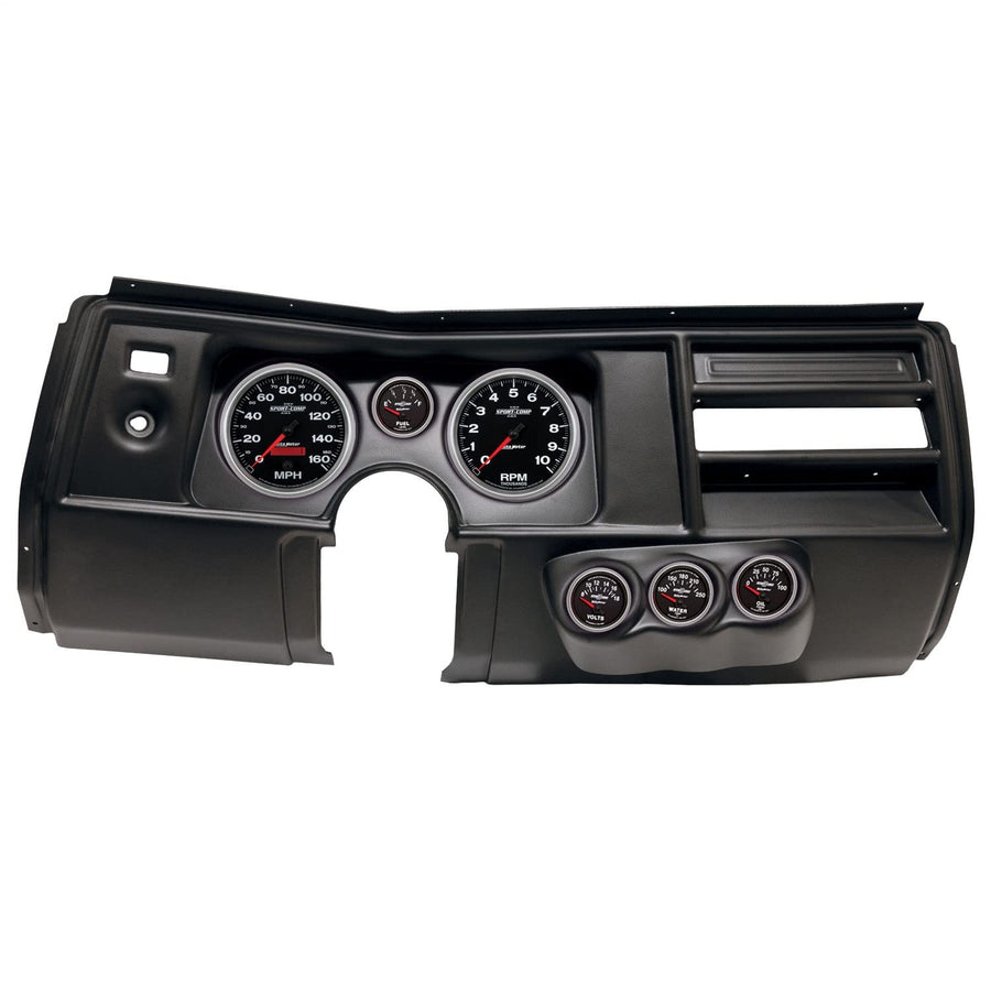 AutoMeter Dash Kit Direct Fit, (5" X2, 2 1/16" X4), Chevy Chevelle No Vent 69, Sport-Comp Ii (2910-12)
