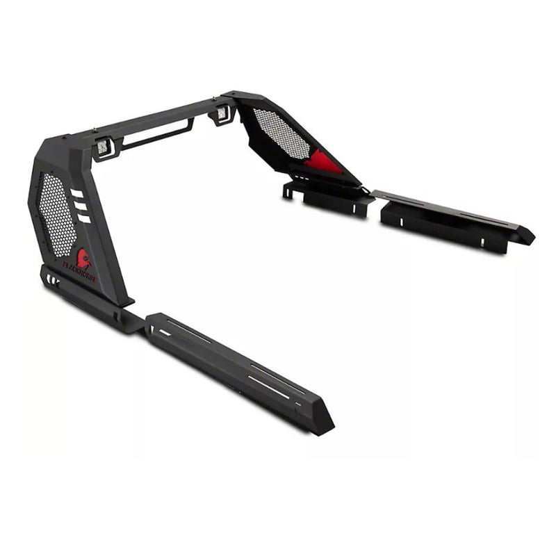 Vigor Roll Bar Black Horse incl.Pair of 7.0 in Dia. led Lights w/Black Trim Rings Modular Compatible with 07-25 Silverado 1500|07-25 Sierra 1500|09-10 Ram 1500|09-25 F-150|07-25 Tundra