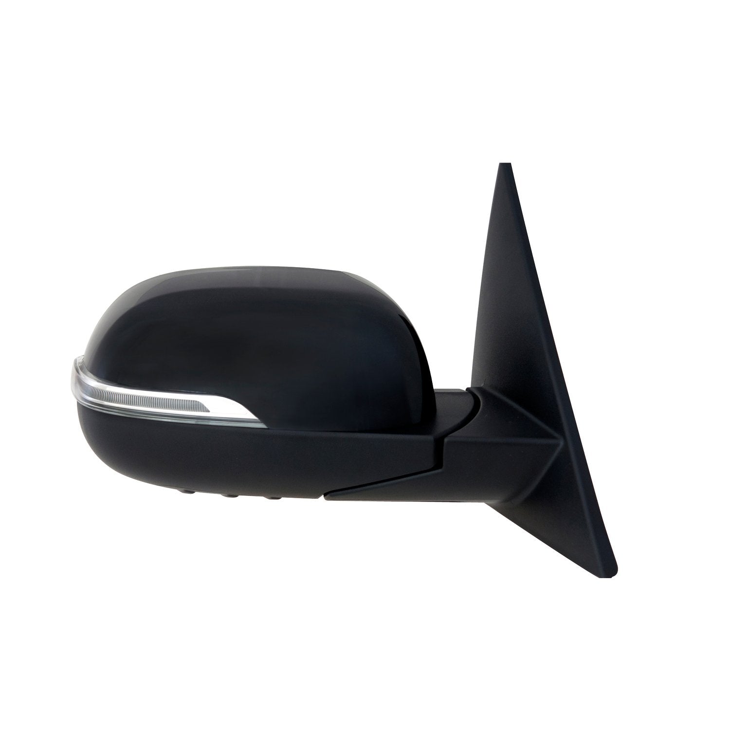Fit System Mirror Passenger Side for Kia Soul, Textured Black w/PTM Cover, w/Turn Signal, Foldaway, w/o Memory, Heated Power