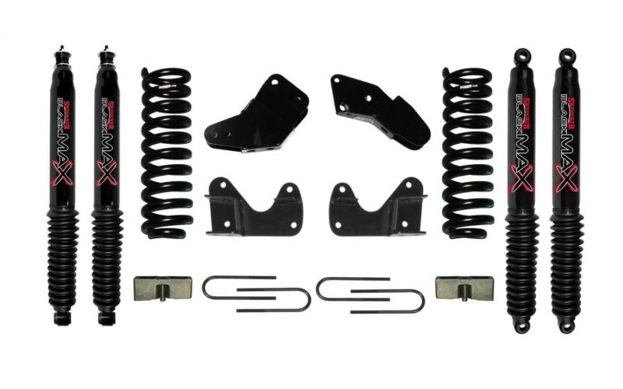 Skyjacker Suspension Lift Kit 134R2K-B w/Shock Black MAX Shocks 4 In. Lift Incl. Standard Brackets U Bolts Blocks