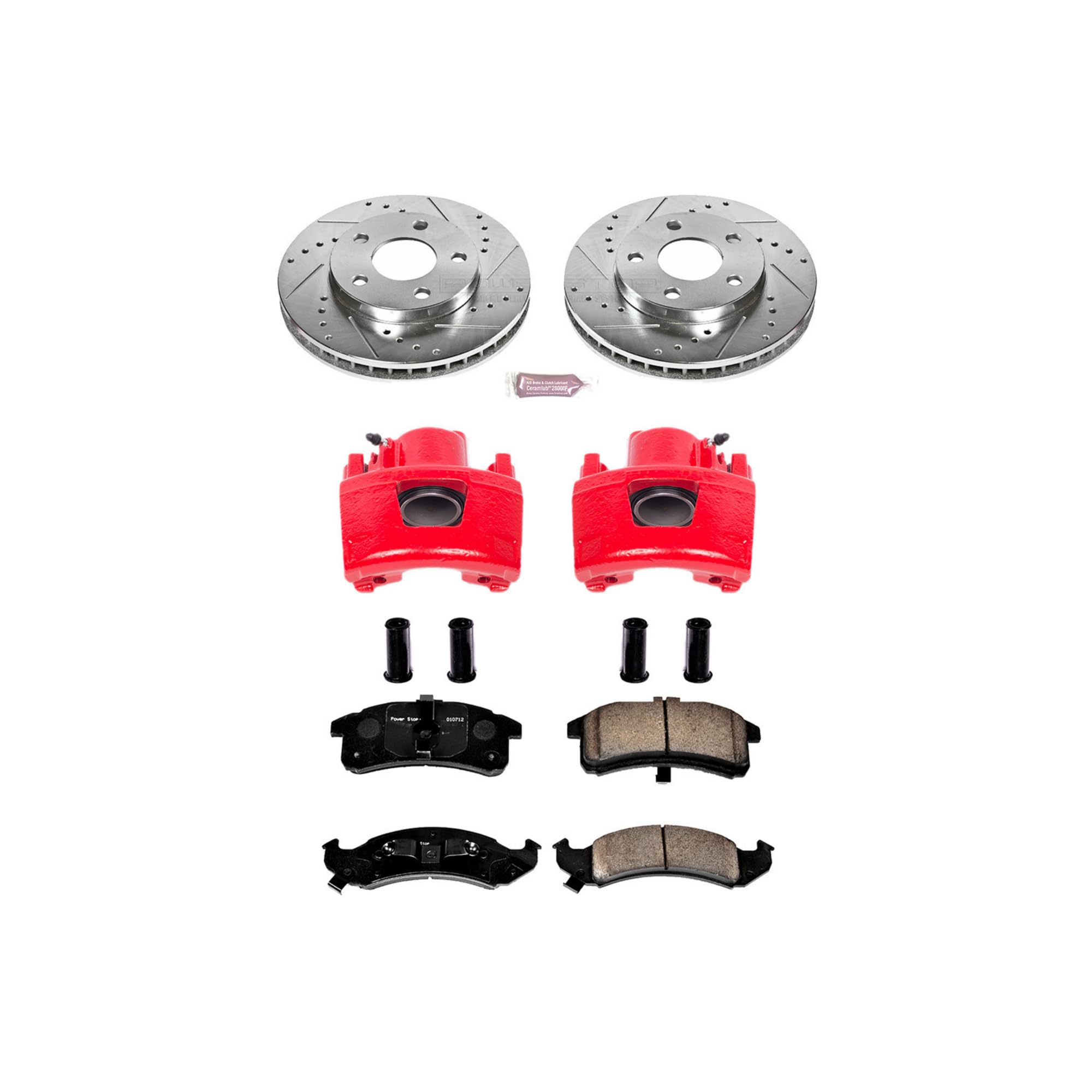 Power Stop 1-Click Performance KC1534 Front Brake Kit with Calipers