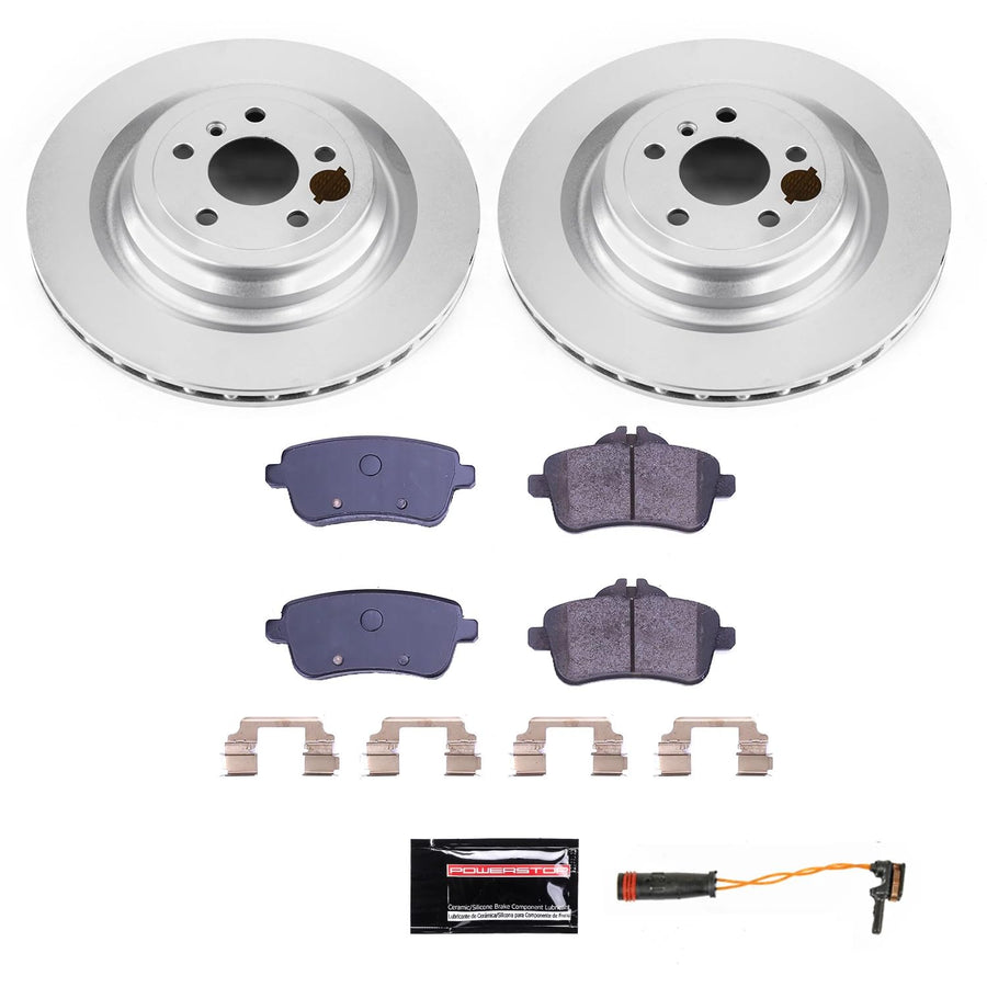 Z23 Power Stop CRK7178 Rear Coated Rotor Kit-Coated Brake Rotors & Carbon Ceramic Brake Pads