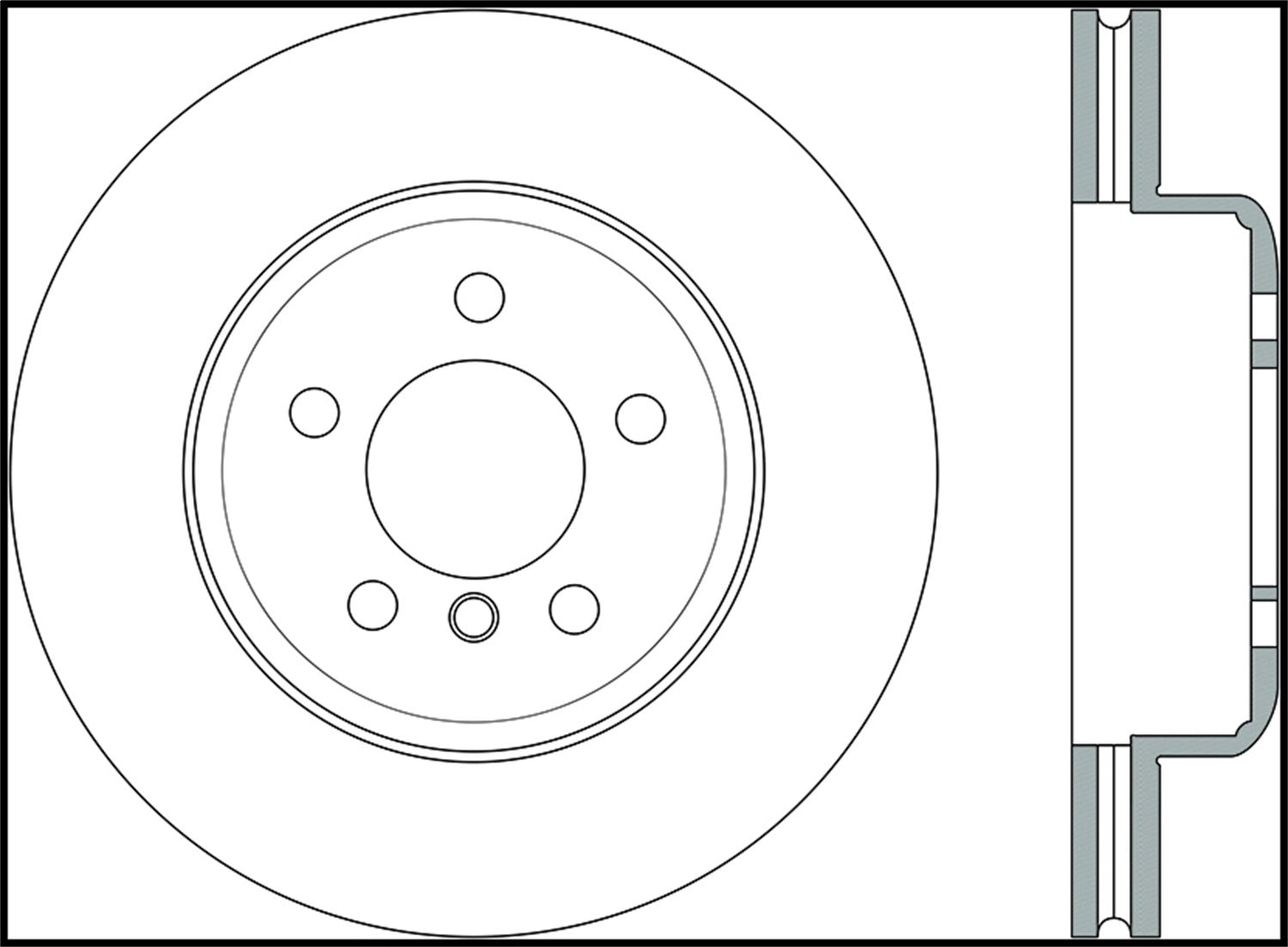 Sport StopTech Cross Drilled Brake Rotor 128.34124R (Front Right), 1 Pack