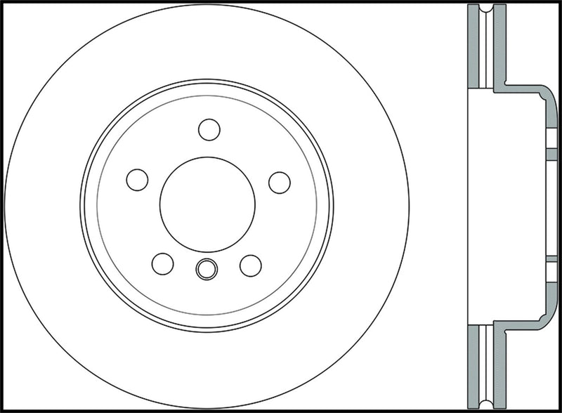 Sport StopTech Cross Drilled Brake Rotor 128.34124R (Front Right), 1 Pack