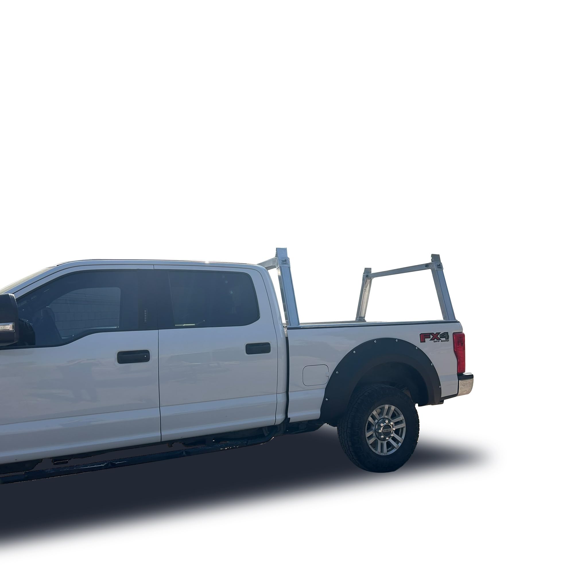 Heavy Duty Black Horse Ladder Rack Base System 6.5' Bed Silver Aluminum Compatible with All 3/4-ton Trucks with 6.4ft to 6.7ft Bed Length Not Compatible with tonneau covers-CSURHD65