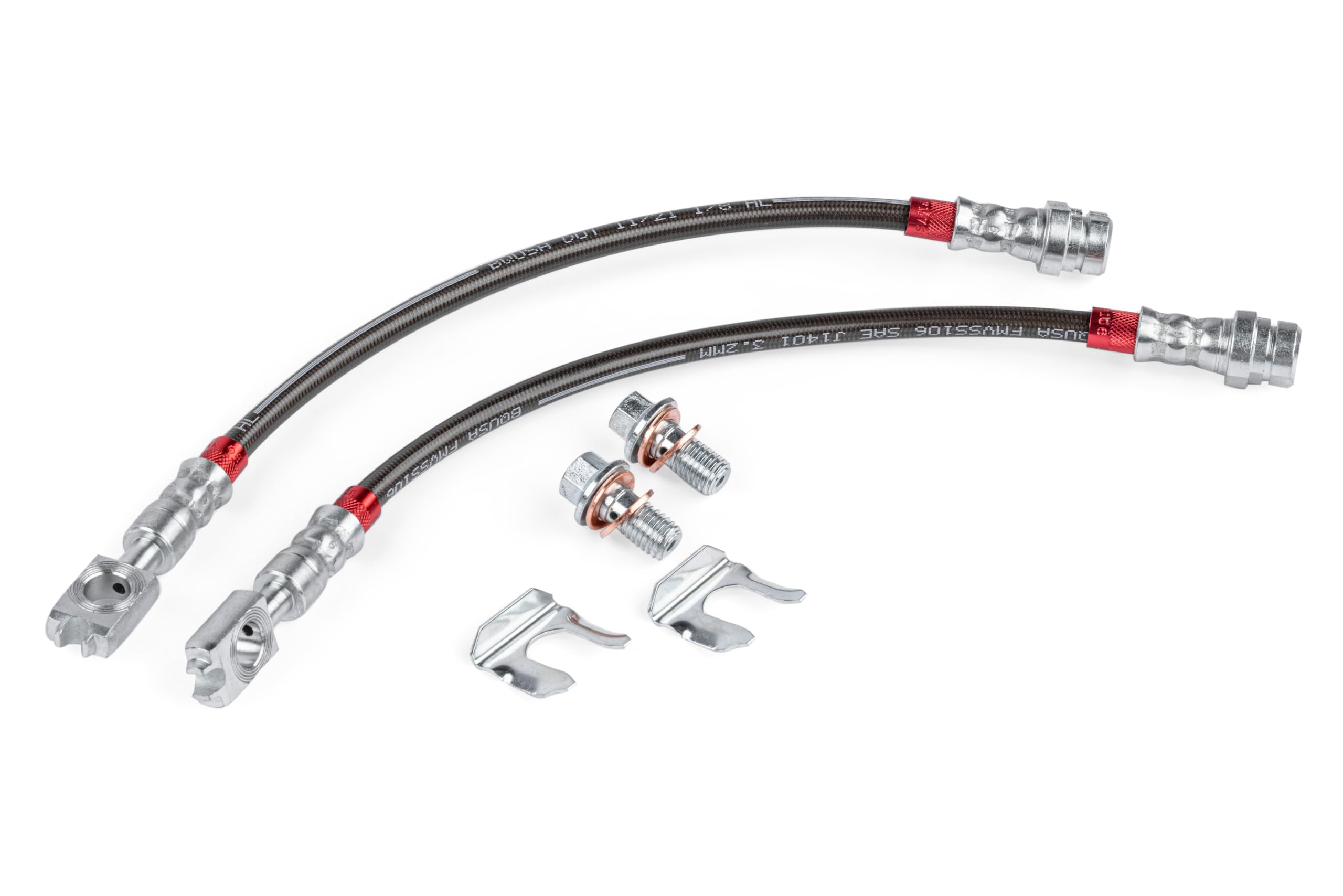 Braided Stainless Steel Brake Lines APR BRK00053 - Set of 2 - Rear