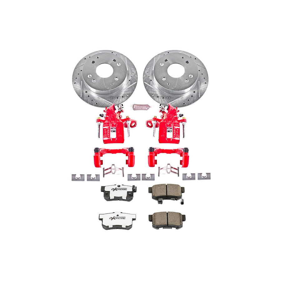 Power Stop KC1243-26 Z26 Street Warrior Rear Brake Kit For Acura Honda ILX 2013-2015, Honda Civic 2006-2015 [Model Specific]
