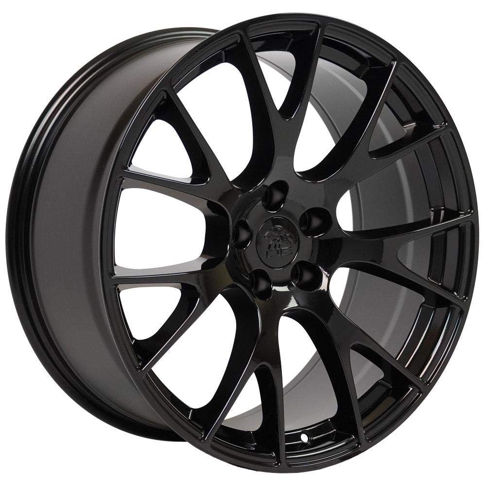 22 Inch OE Wheels DG15 Rim Fits Hellcat Style 5x115 22x9 Gloss Black - Hollander 2528 (1)