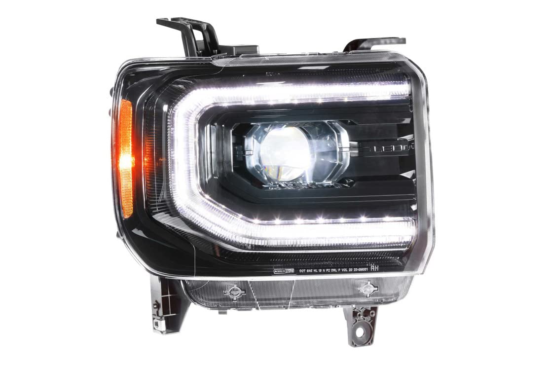 Morimoto XB LED Headlight Upgrade Housing, Fits 2014-2018 GMC Sierra, Plug and Play Replacement, DOT Approved LED Assembly with Switchback Sequential Turn Signals Pair of Headlights (LF544)