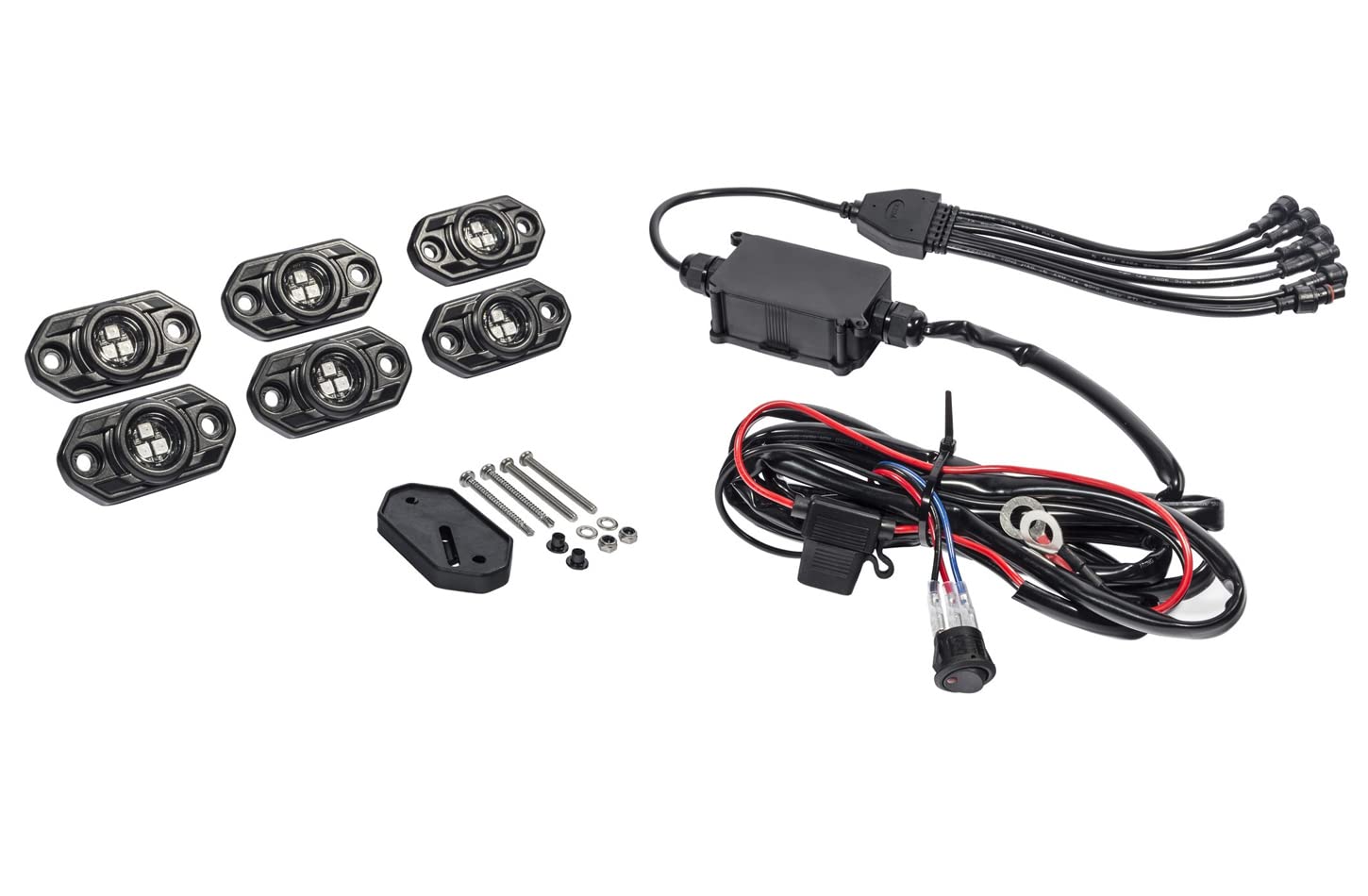 C-Series KC HiLiTES RGB LED Rock Light Kit (Incl. Wiring) - Set of 6