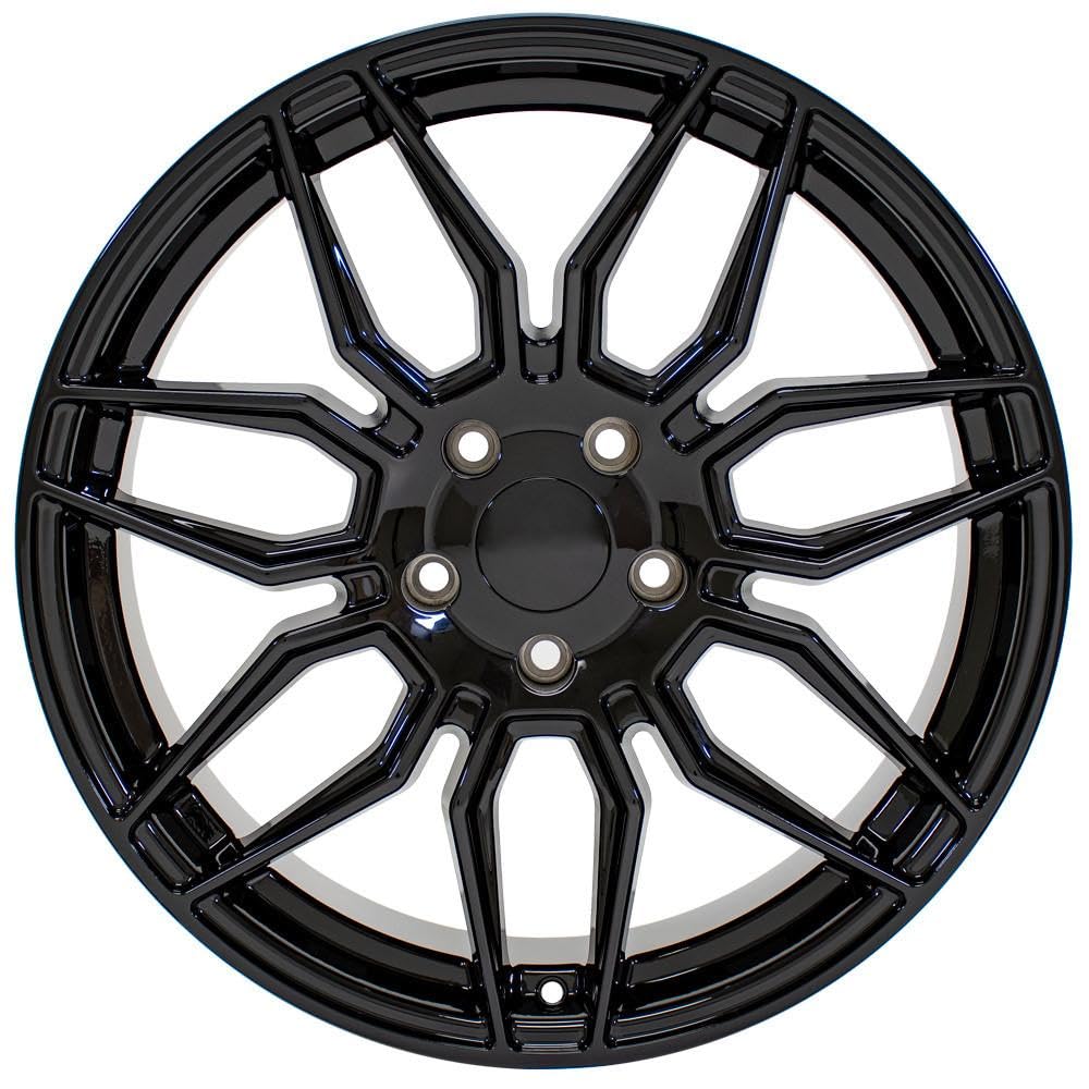 19 Inch OE Wheels CV03D Rim Fits Corvette C8 Z06 Style 5x120 19x8.5 Gloss Black - Hollander 95580 (1)
