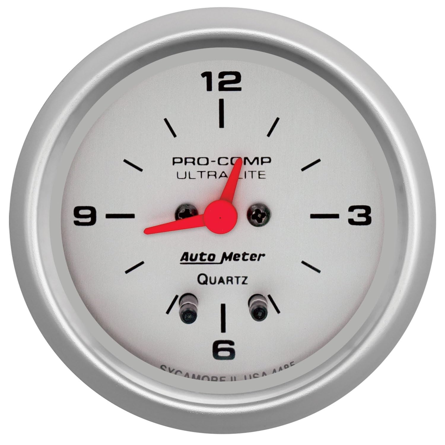 Auto Meter Ultra-Lite Clock, white, 2.625 in. 4485