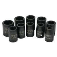 10 Piece Performance Tool M593DB Mechanics 1/2-Inch Drive Metric Impact Socket Set