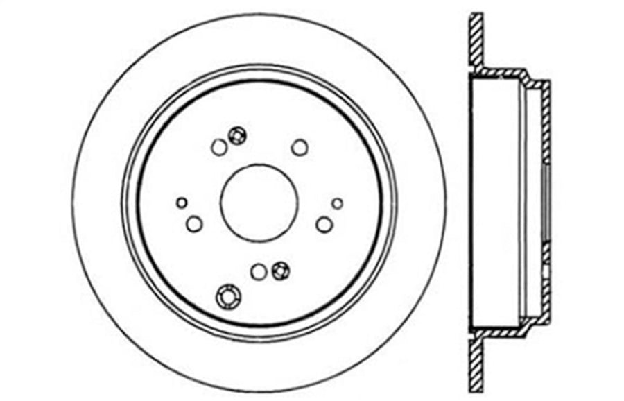 Sport StopTech 128.40059L Cross Drilled Brake Rotor (Rear Left), 1 Pack