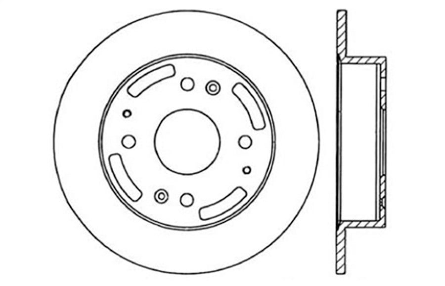 Sport Drilled/Slotted Brake Rotor StopTech 127.40041L (Rear Left), 1 Pack