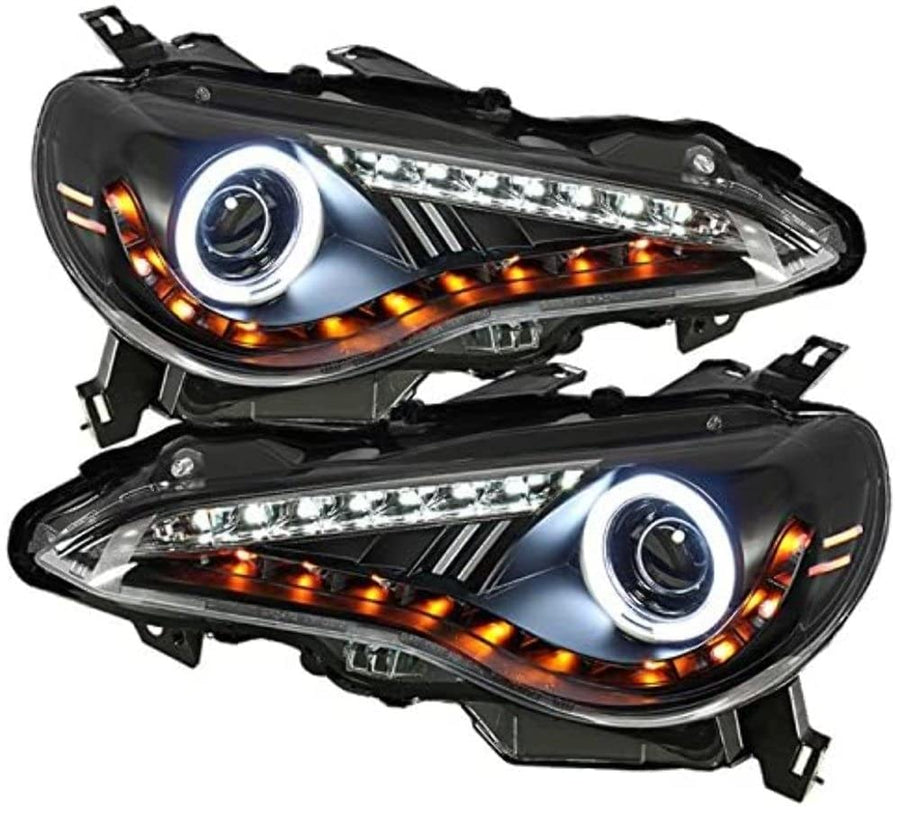 CCFL Halo Spyder Auto 5075383 Projector Headlights Black/Clear