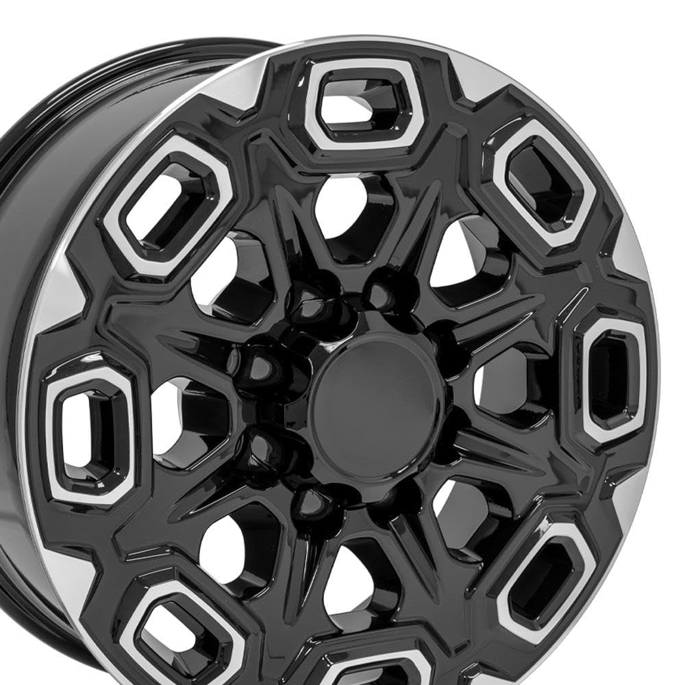 CV64A OE Wheels 20 Inch Rim Fits Silverado 2500/3500 Style 8x165.1 20x8.5 Gloss Black Machined - Hollander 5946 (1)