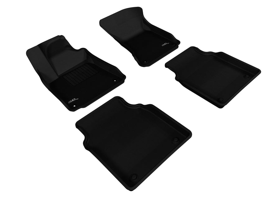 Kagu 3D MAXpider Custom Fit Floor Mat (Black) for 2011-2018 Audi A8 L - 1ST Row 2ND Row