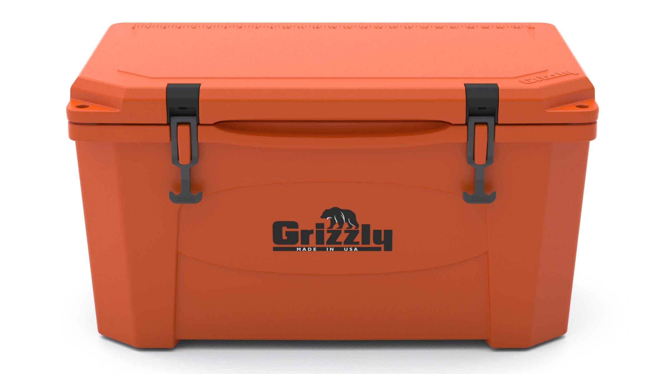 45 Cooler Grizzly | 45 qt Ice Chest Durable Rotomolded Insulated | Made in The USA | Warranty for Life | for Beach Boat Camping Fishing Hunting | G45 | Orange