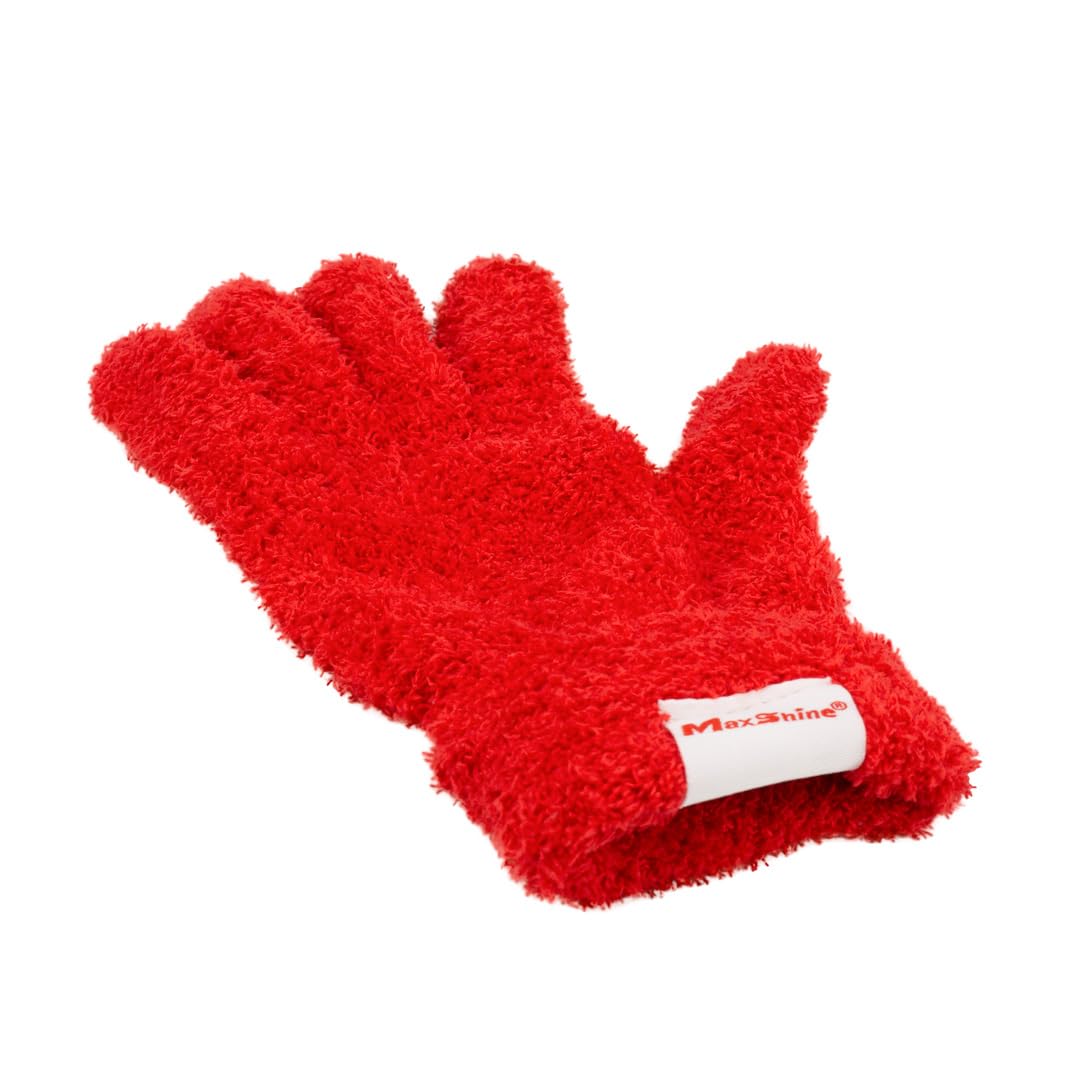 Maxshine Plush Universal Microfiber Gloves | Ultra-Soft Wash Gloves for Car Detailing | Scratch-Free Reusable Cleaning Accessory | Perfect for Cleaning & Reaching Small Areas on Cars & Auto Surfaces