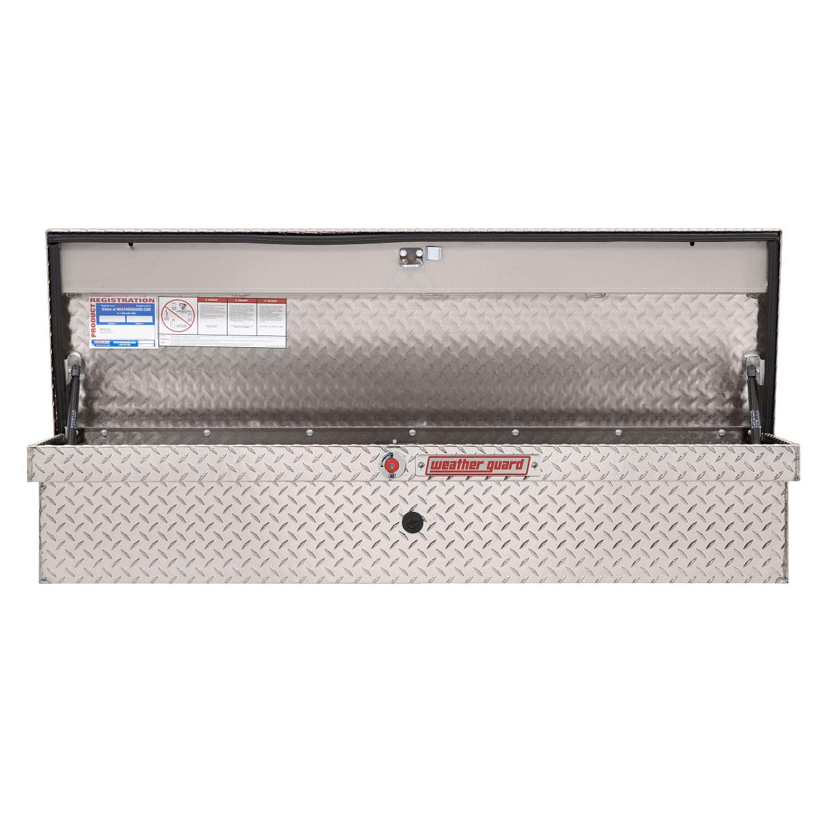 Weather Guard 56in Low Profile Model 178-0-04 Lo-Side Box, Aluminum, Clear, 4.0 cu ft