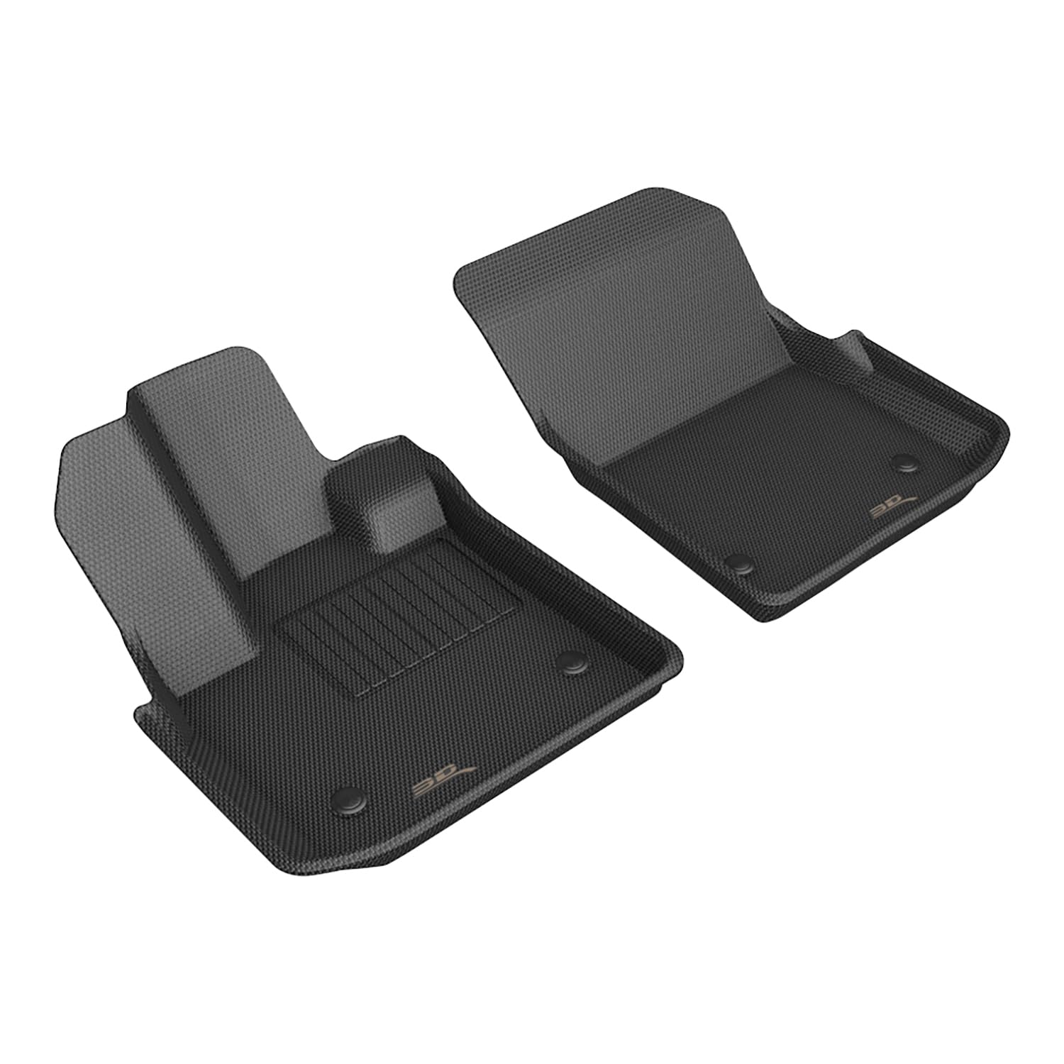 Kagu Floor Mat 3D MAXpider Custom Fit (Black) Compatible with Fisker Ocean 2024 - Front Row