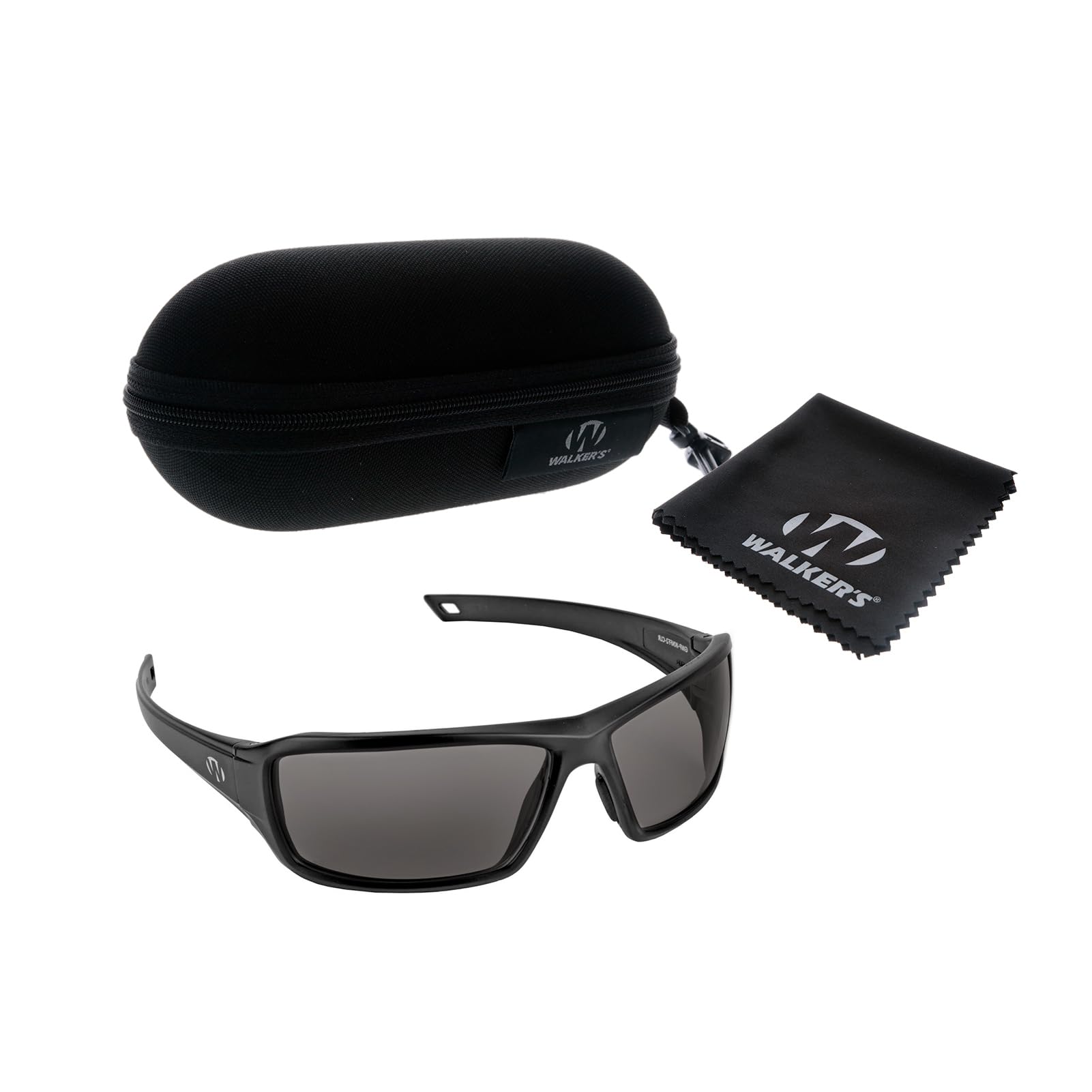 Walker's Full Frame IKON Forge Shooting Glasses | Impact-Resistant Non-Slip Frame Hunting Shooting Eyesight Protection Glasses, Microfiber Lens Cloth & Carry Case Included, Smoke