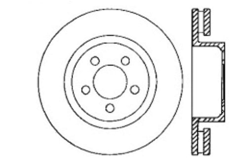 Sport StopTech 128.67064R Cross Drilled Brake Rotor; Front Right