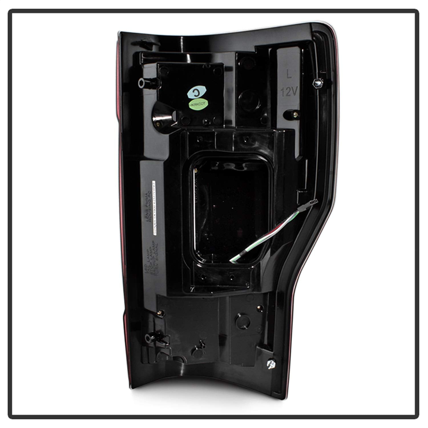 Ford F250 Superduty Spyder 17-18 Blind Spot Monitoring Model LED Tail Lights - Red Clear