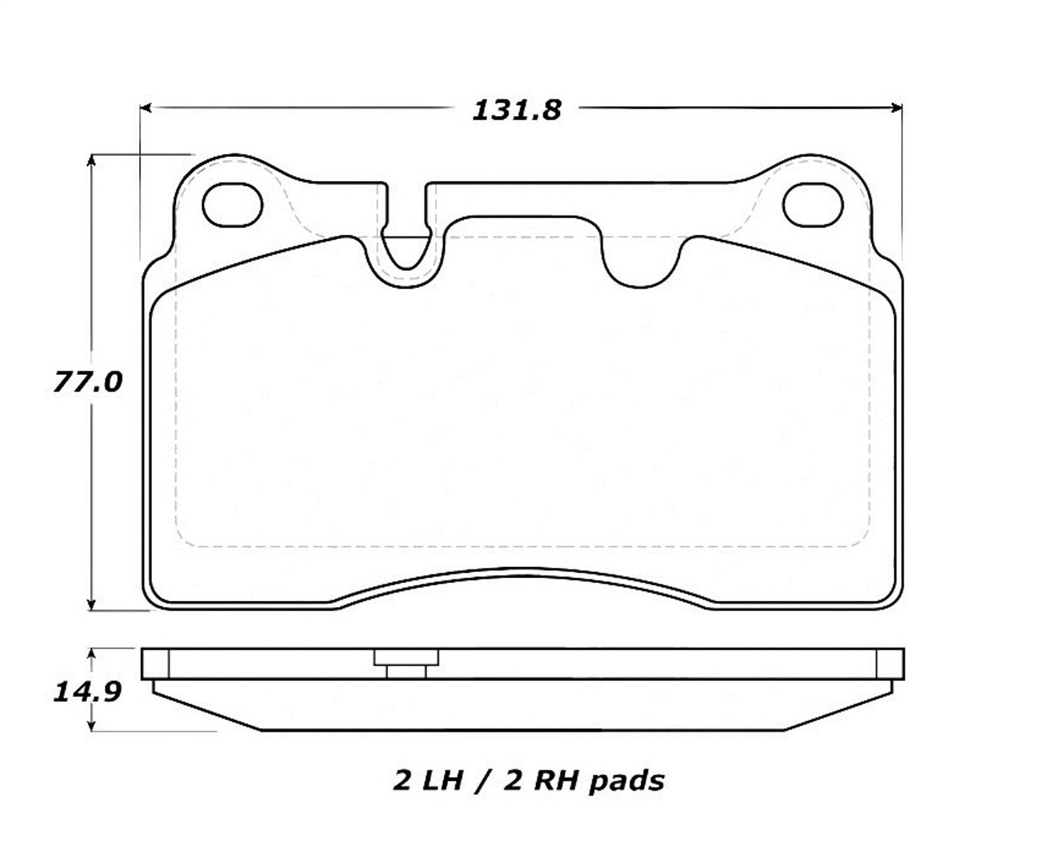 Sport Brake Pads StopTech 309.11650 with Shims and Hardware