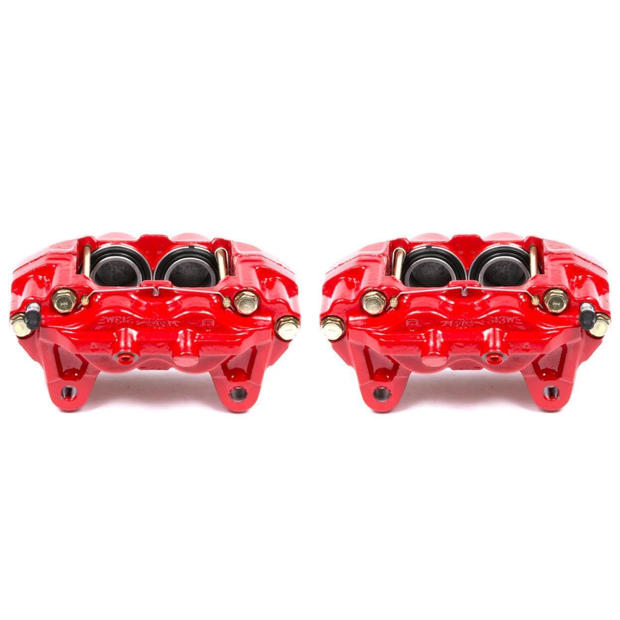 Power Stop S2632 Front Pair of High-Temp Red Powder Coated Calipers For Toyota Sequoia 2001-2003, Toyota Tundra 2000-2003 [Model Specific]