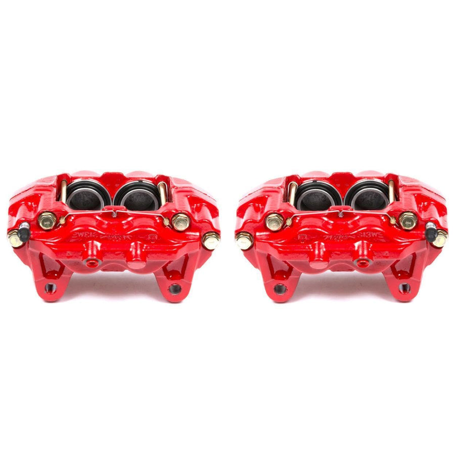 Power Stop S2632 Front Pair of High-Temp Red Powder Coated Calipers For Toyota Sequoia 2001-2003, Toyota Tundra 2000-2003 [Model Specific]