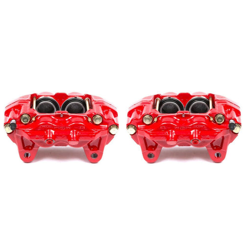 Power Stop S2632 Front Pair of High-Temp Red Powder Coated Calipers For Toyota Sequoia 2001-2003, Toyota Tundra 2000-2003 [Model Specific]